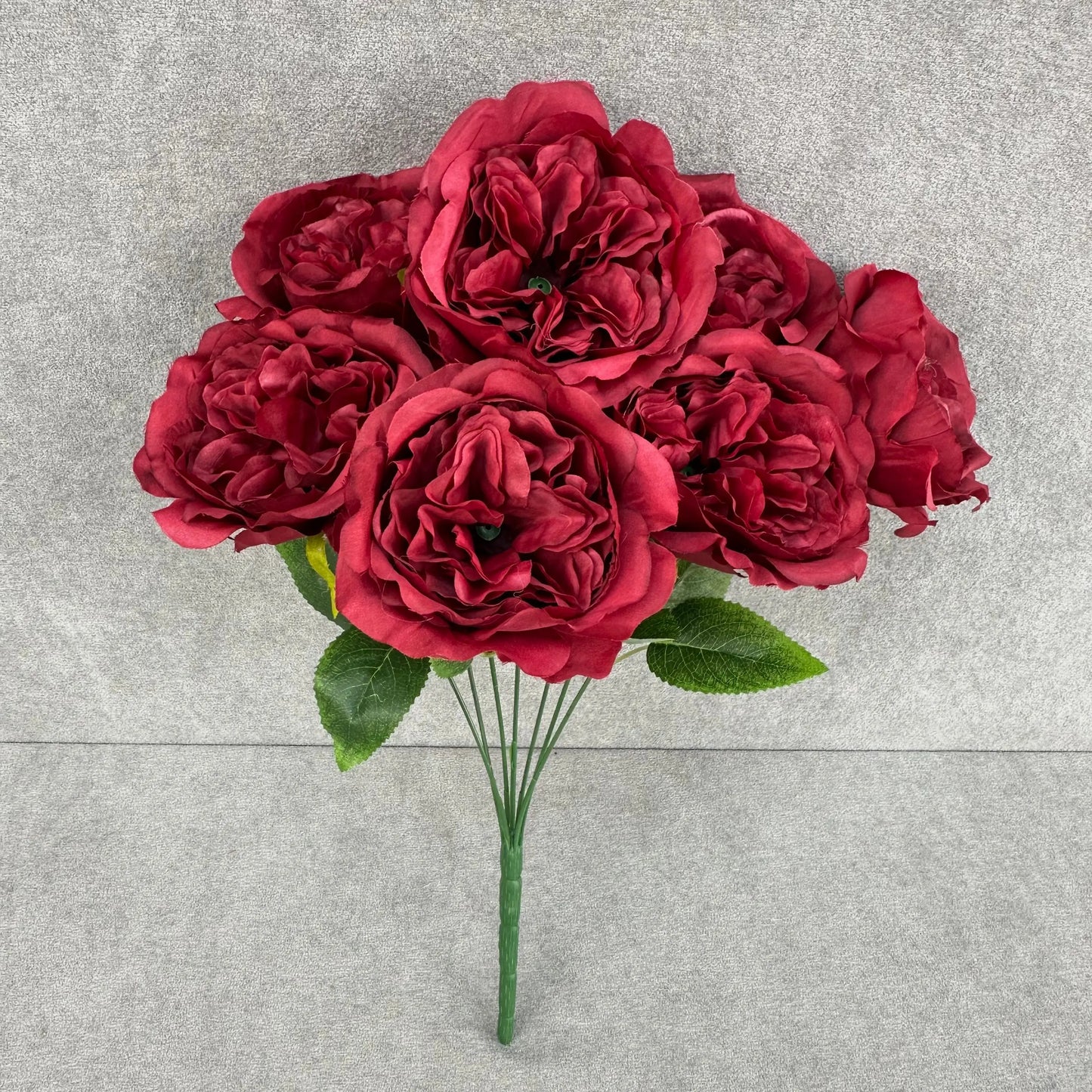 Red Silk Austin Rose Bush - 7 Heads RosesHQ.com