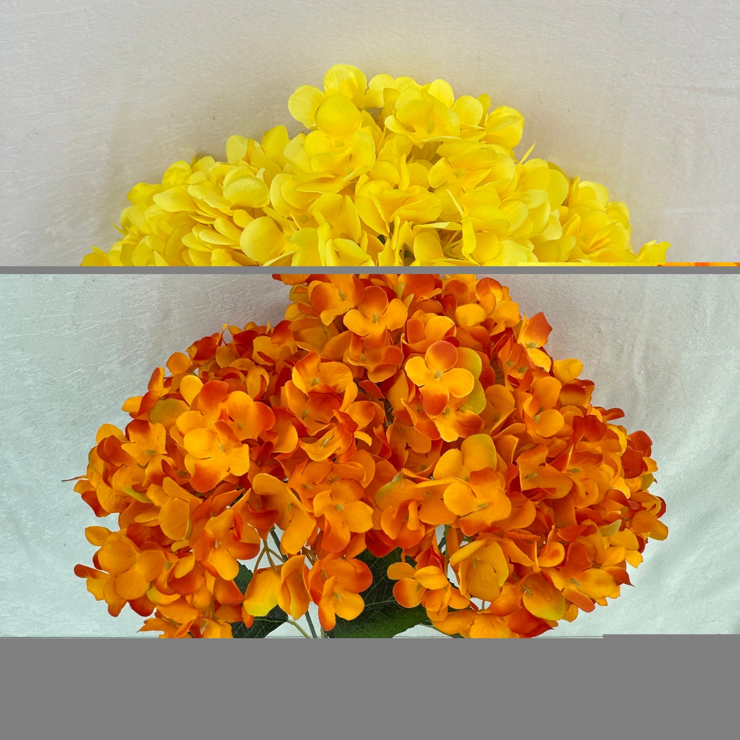 Yellow Silk French Hydrangea Bush - 5 Heads