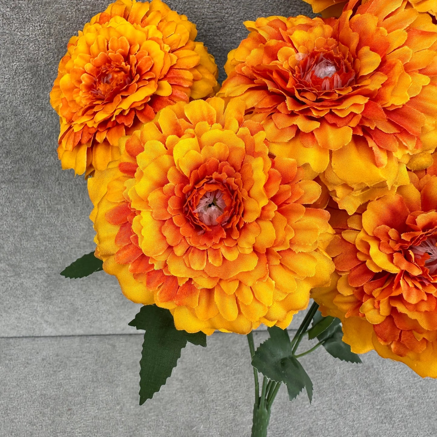 Orange Silk Marigold Bunch - 6 Heads RosesHQ.com