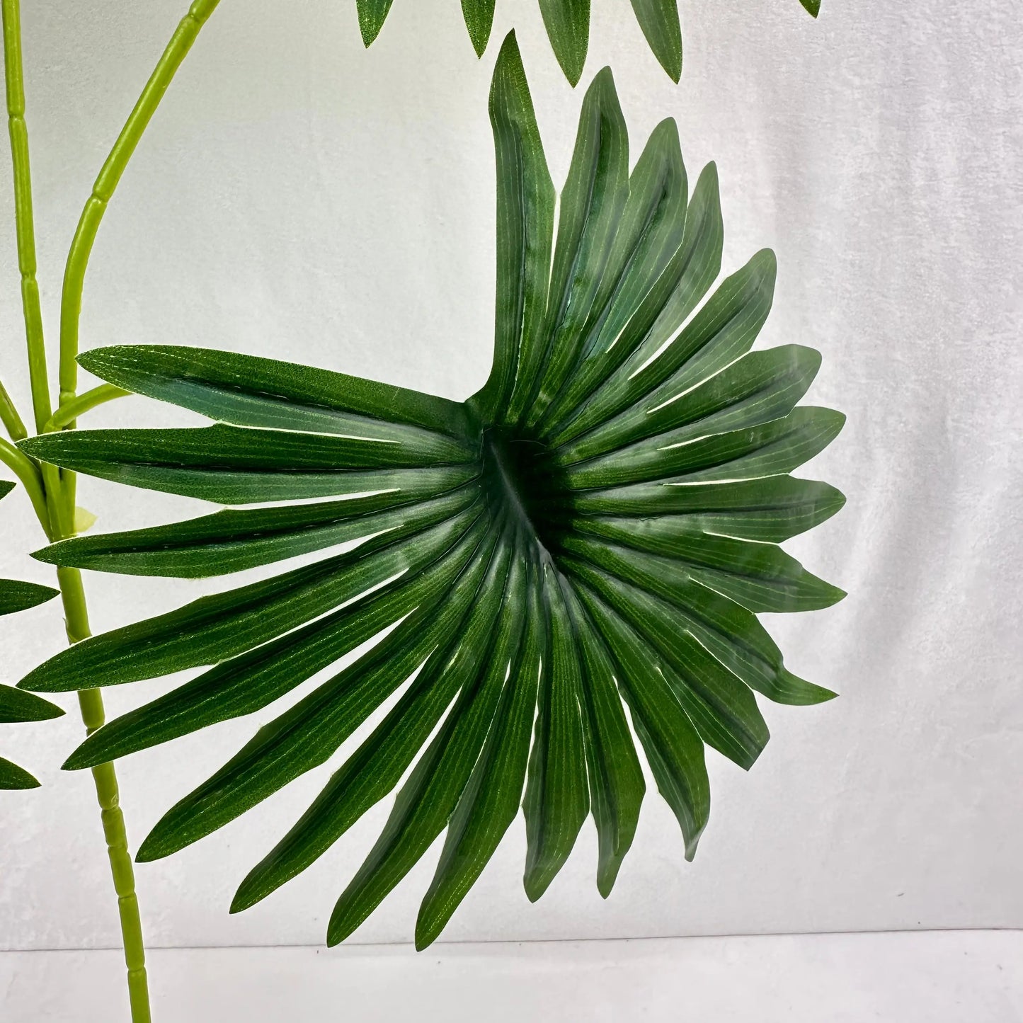 Dark Green Silk Fishtail Palm Leaf 5 Branch RosesHQ.com