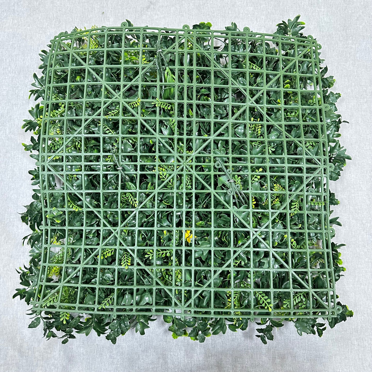 Artificial Mixed Leaf Grass Wall Panel Green 50x50cm