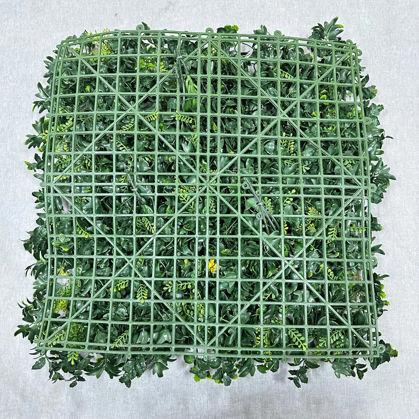 Artificial Mixed Leaf Grass Wall Panel Green 50x50cm RosesHQ.com