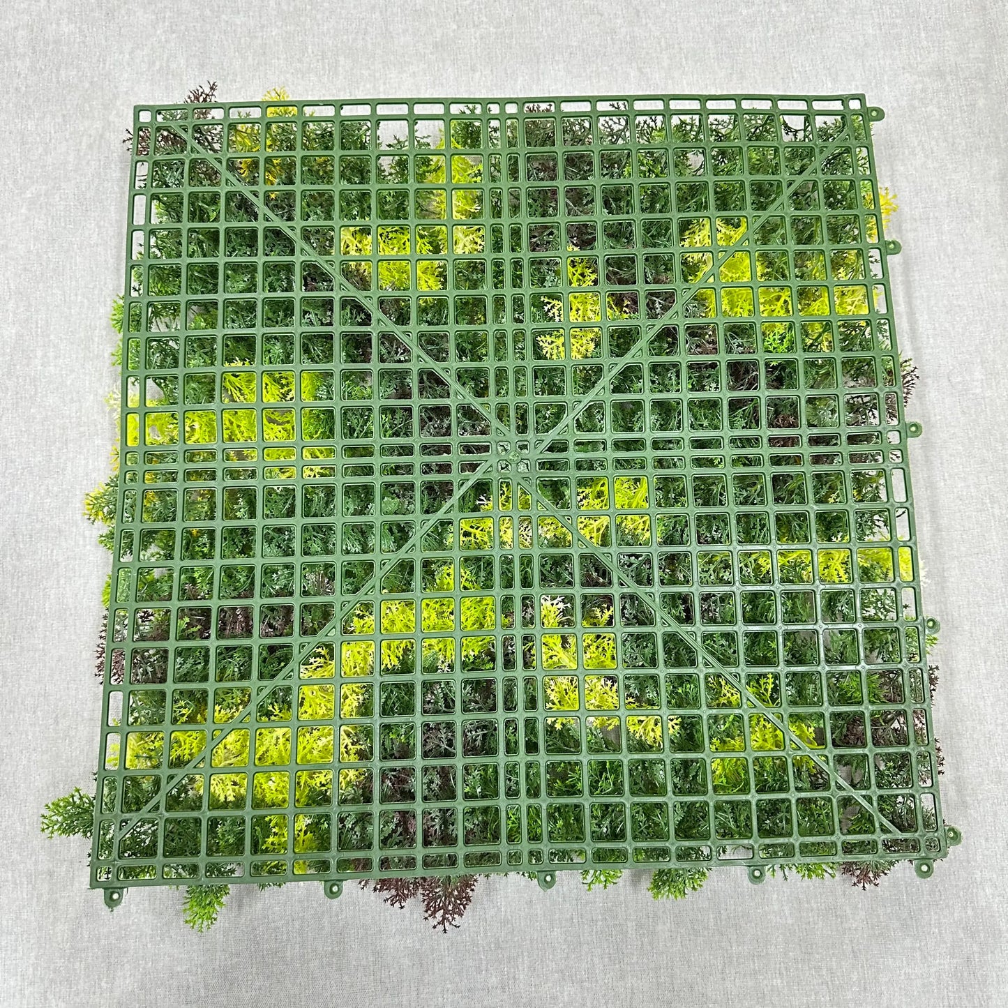 Artificial Fluffy Green Grass Wall Panel 50x50cm RosesHQ.com