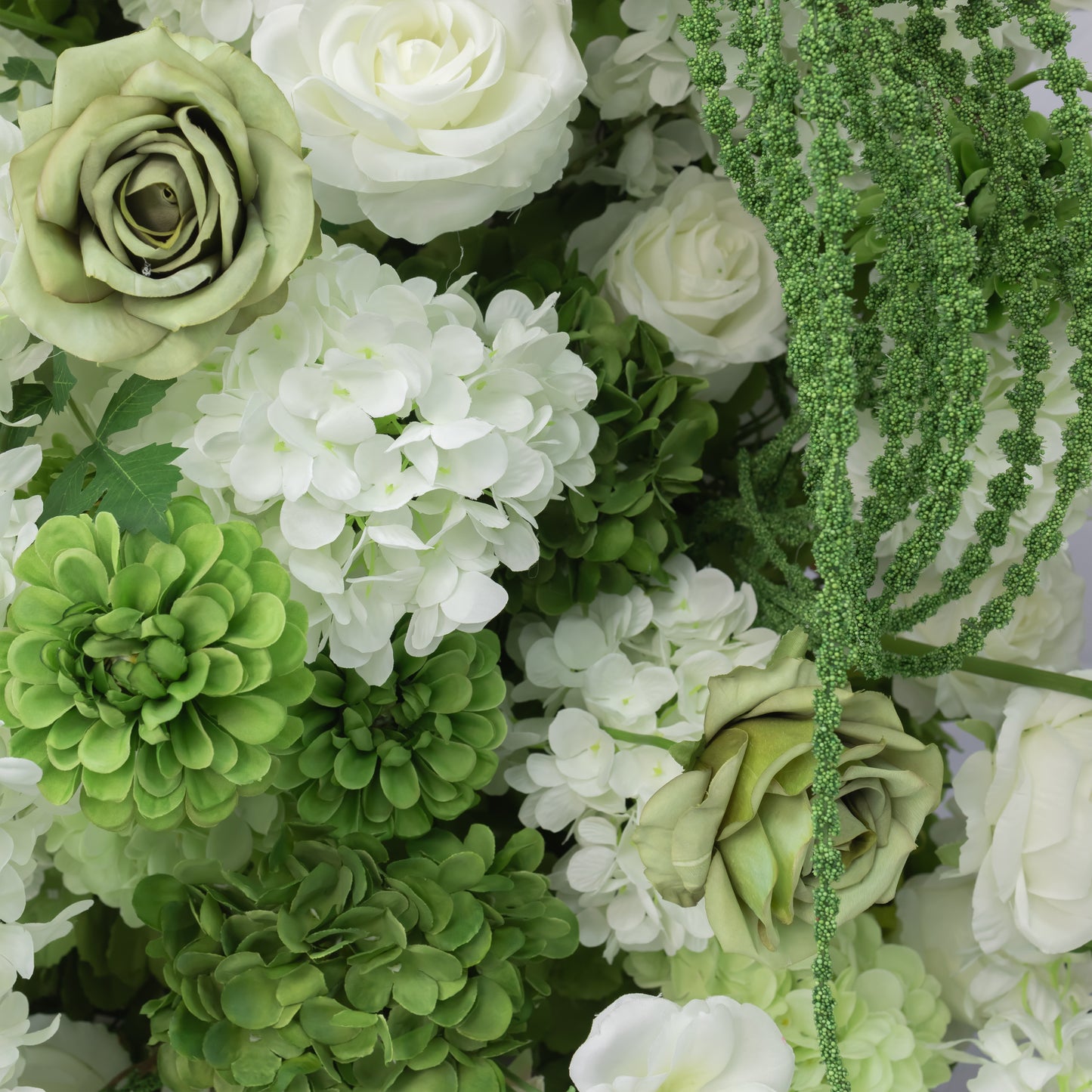 Lush Green & White Floral Event Runner