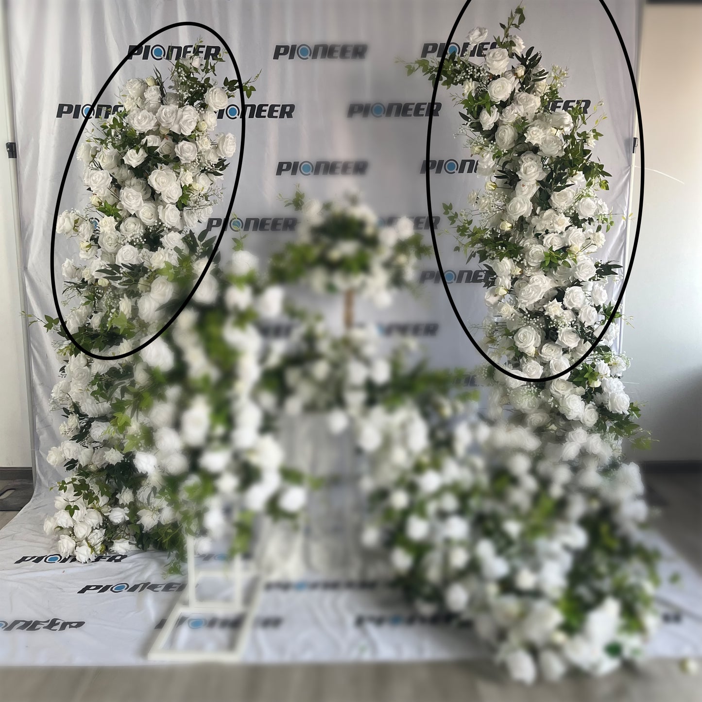 White Rose Ceremony Floral Arch
