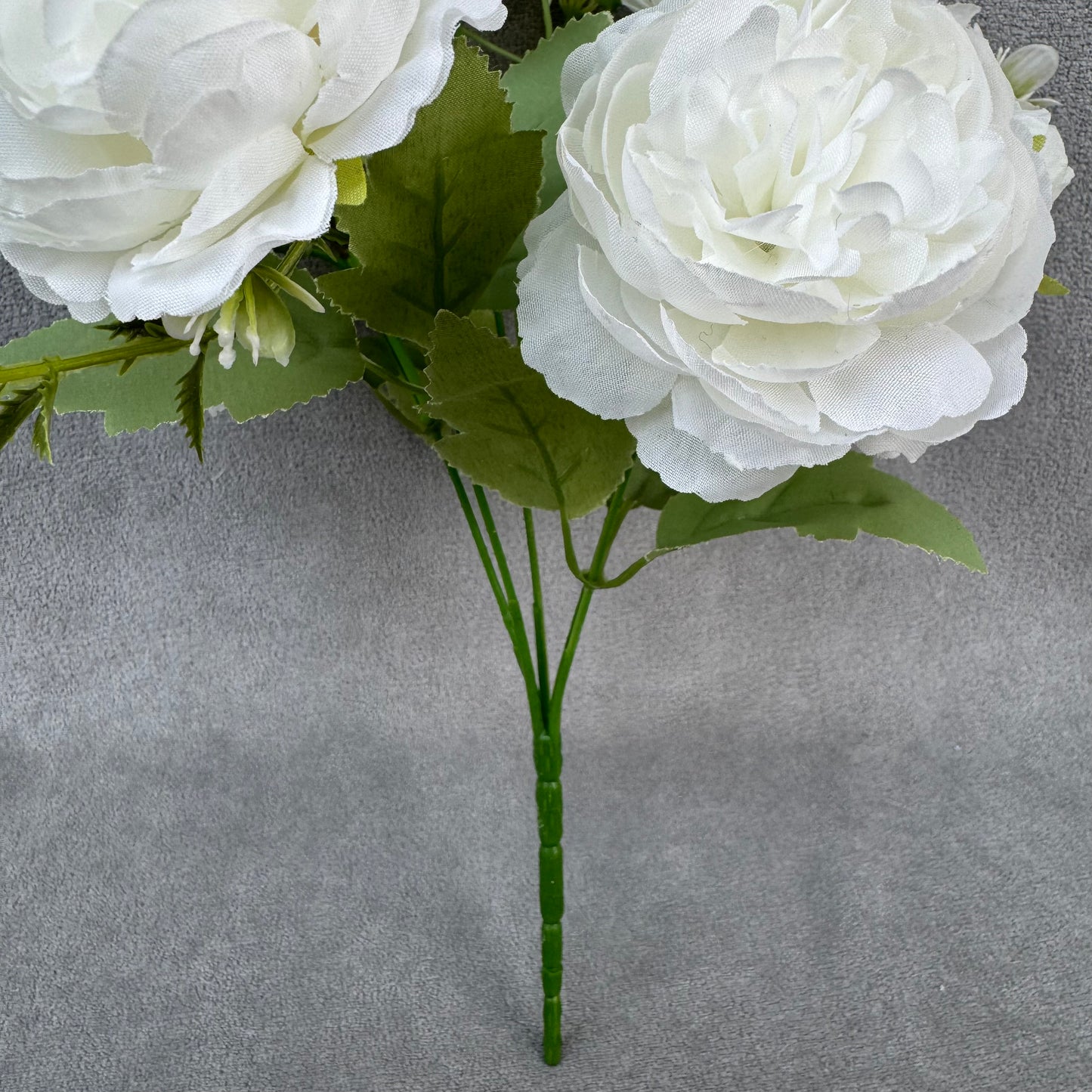 White Silk Peony Bush - 5 Heads