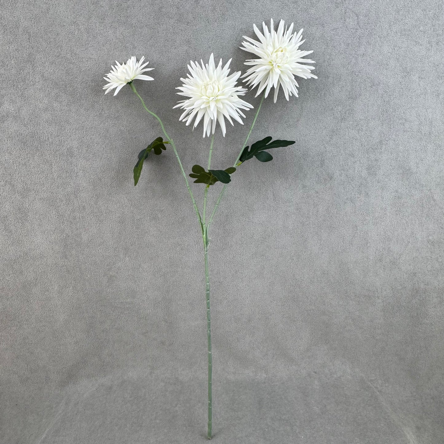 White Silk Flame Chrysanthemum Spray - 3 Heads