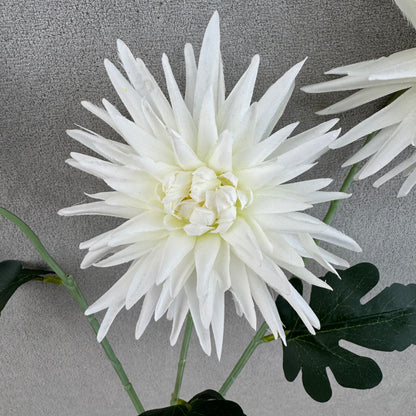 White Silk Flame Chrysanthemum Spray - 3 Heads
