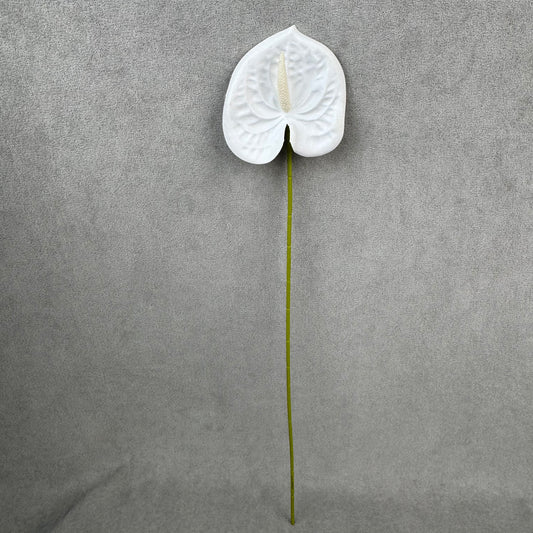 White Real Touch Anthurium Stem