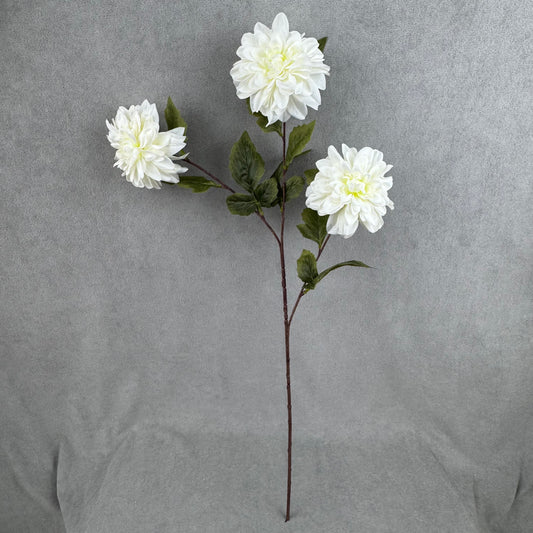Ivory Silk Dahlia Spray - 3 Heads