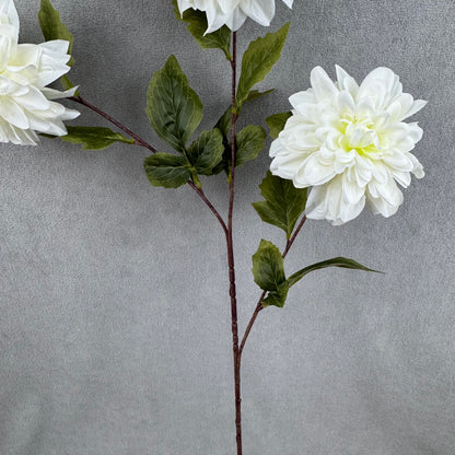 Ivory Silk Dahlia Spray - 3 Heads