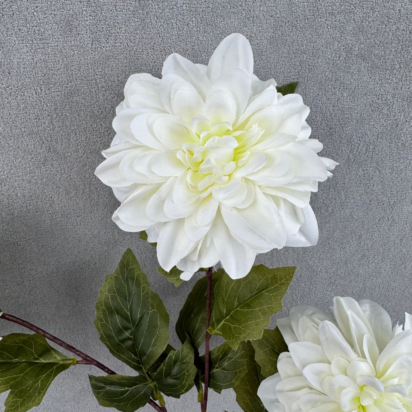 Ivory Silk Dahlia Spray - 3 Heads
