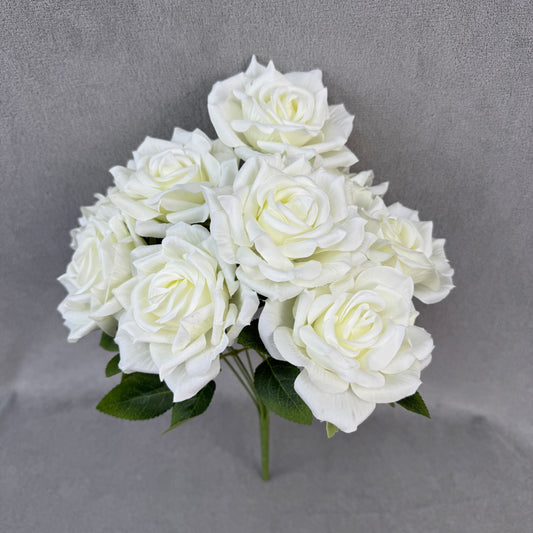Ivory Silk Fruit Rose Bush - 9 Heads