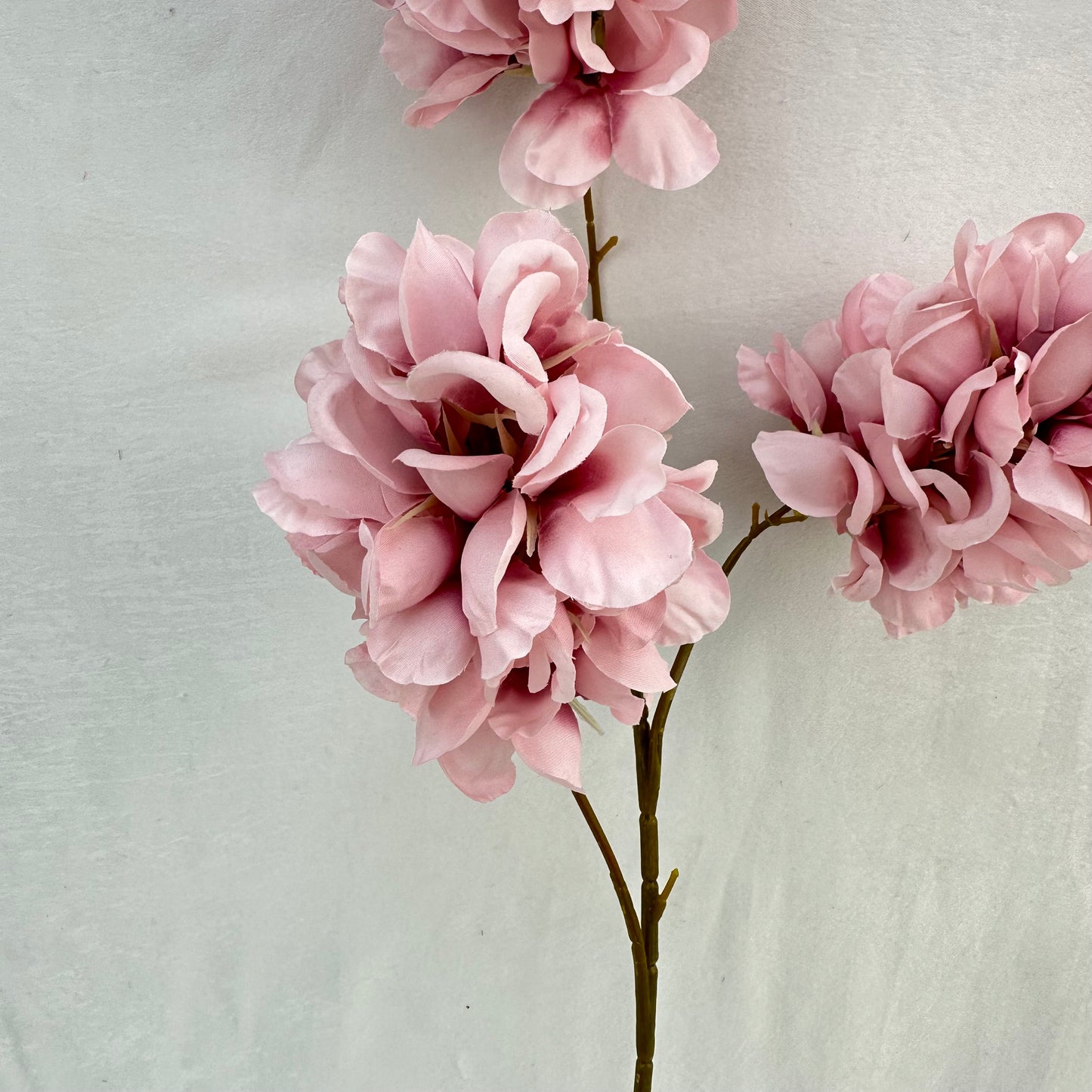 Pink Silk Golden Bell Narcissus Spray - 3 Heads