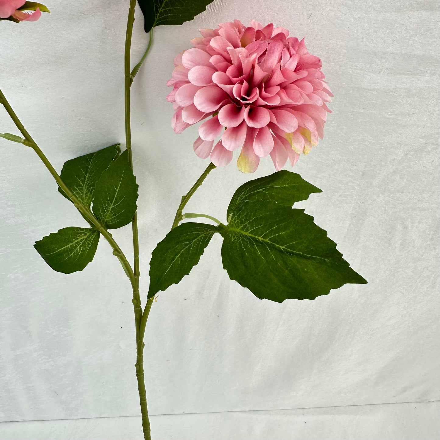 Pink Silk French Dahlia Spray - 3 Heads