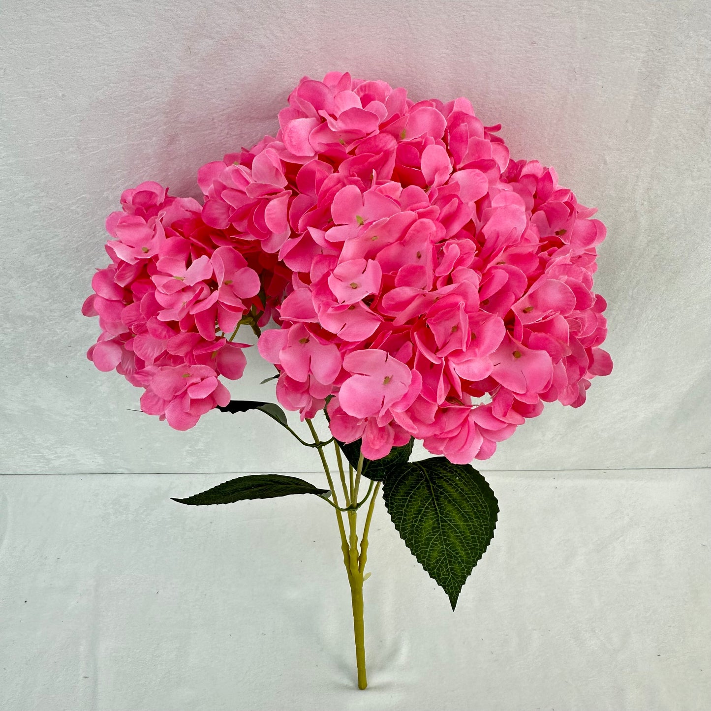 Dark Pink Silk French Hydrangea Bush - 5 Heads