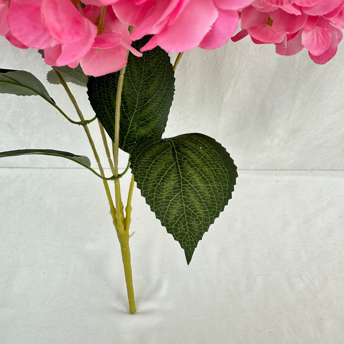 Dark Pink Silk French Hydrangea Bush - 5 Heads