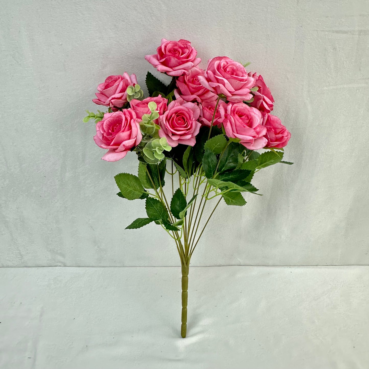 Pink Silk Wedding Rose Bush - 11 Heads
