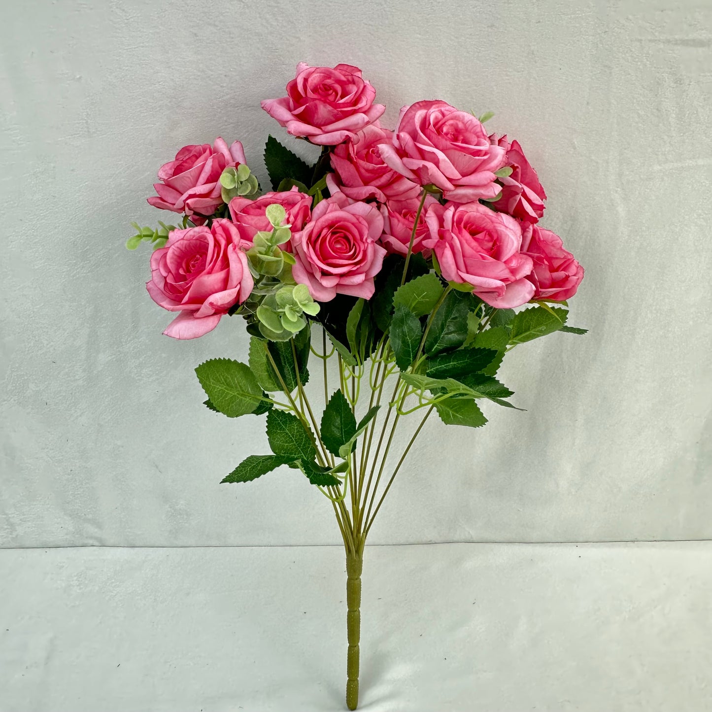 Pink Silk Wedding Rose Bush - 11 Heads
