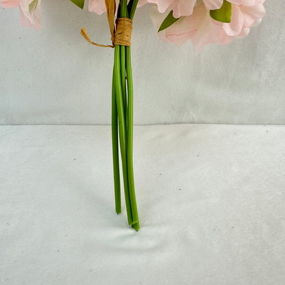Pink Silk Peony Bunch - 5 Heads