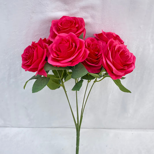 Pink Silk Happiness Rose Bush - 7 Heads