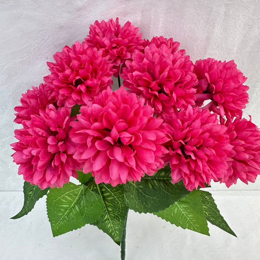 Pink Silk Autumn Chrysanthemum Bush - 12 Heads