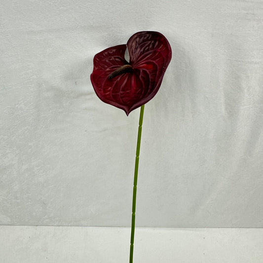 Red Real Touch Anthurium Stem