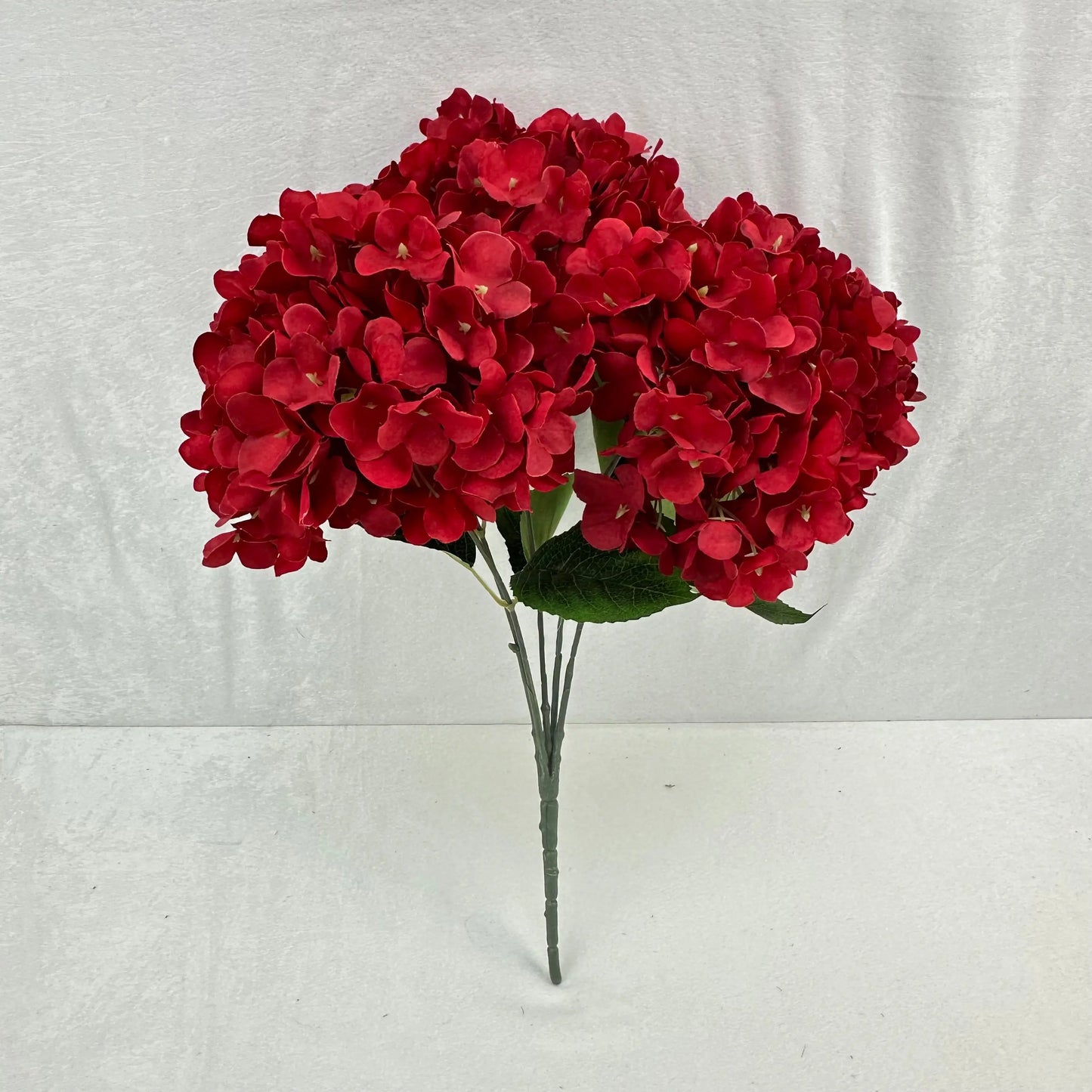 Red Silk French Hydrangea Bush - 5 Heads RosesHQ.com