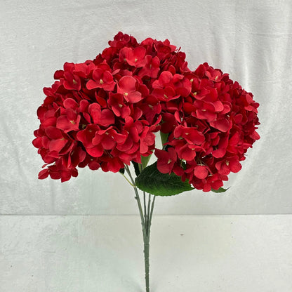 Red Silk French Hydrangea Bush - 5 Heads RosesHQ.com