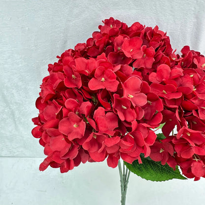 Red Silk French Hydrangea Bush - 5 Heads RosesHQ.com