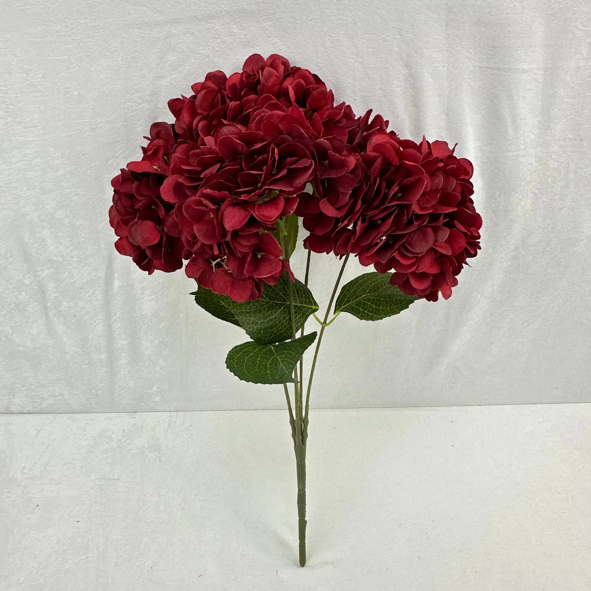 Red Silk French Hydrangea Bush - 5 Heads RosesHQ.com