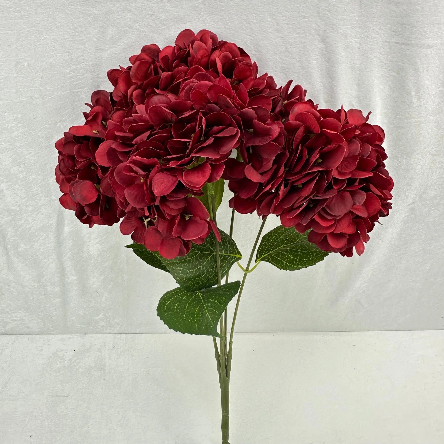 Red Silk French Hydrangea Bush - 5 Heads RosesHQ.com