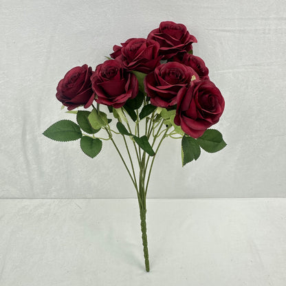 Red Silk Holland Rose Bush - 9 Heads