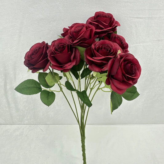 Red Silk Holland Rose Bush - 9 Heads RosesHQ.com