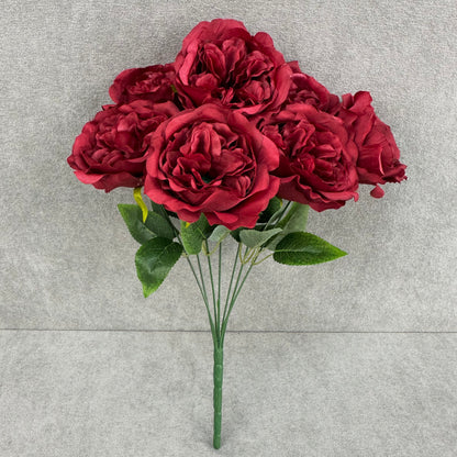 Red Silk Austin Rose Bush - 7 Heads