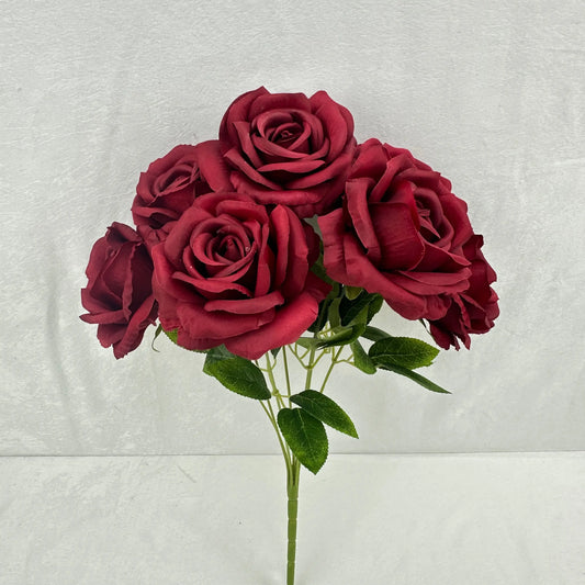 Red Silk Wedding Rose Bush - 7 Heads RosesHQ.com