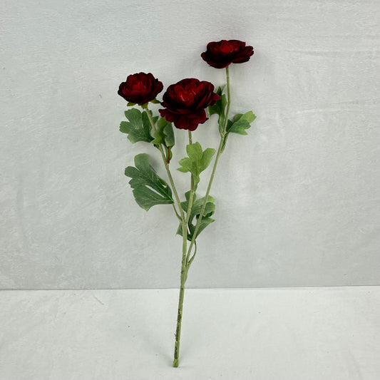 Red Silk Nerine Rose Spray - 3 Heads