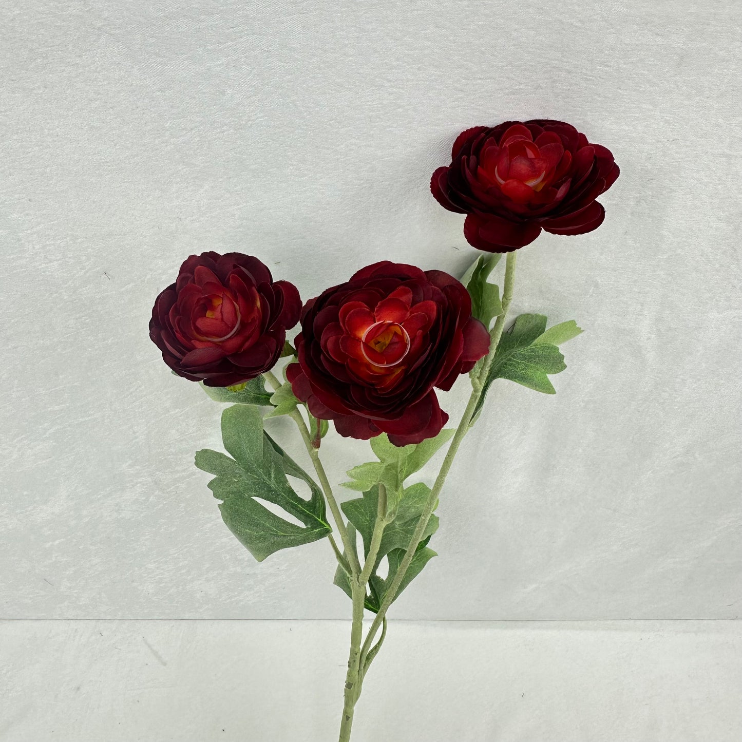 Red Silk Nerine Rose Spray - 3 Heads