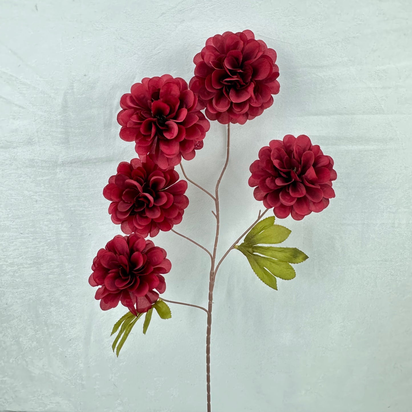 Red Silk Spiral Ball Bush - 5 Heads