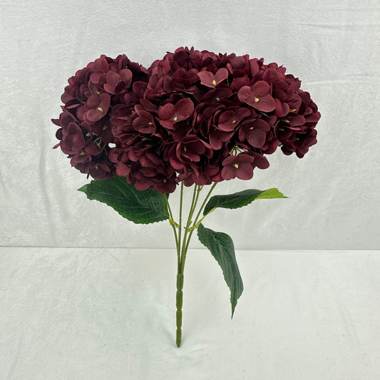 Red Silk Pomegranate Hydrangea Bush - 5 Heads