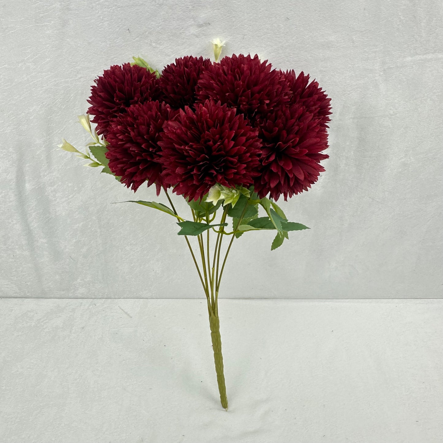 Red Silk Needle Chrysanthemum Bush - 7 Heads