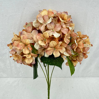 Brown Silk 3D Hydrangea Bush - 5 Heads RosesHQ.com