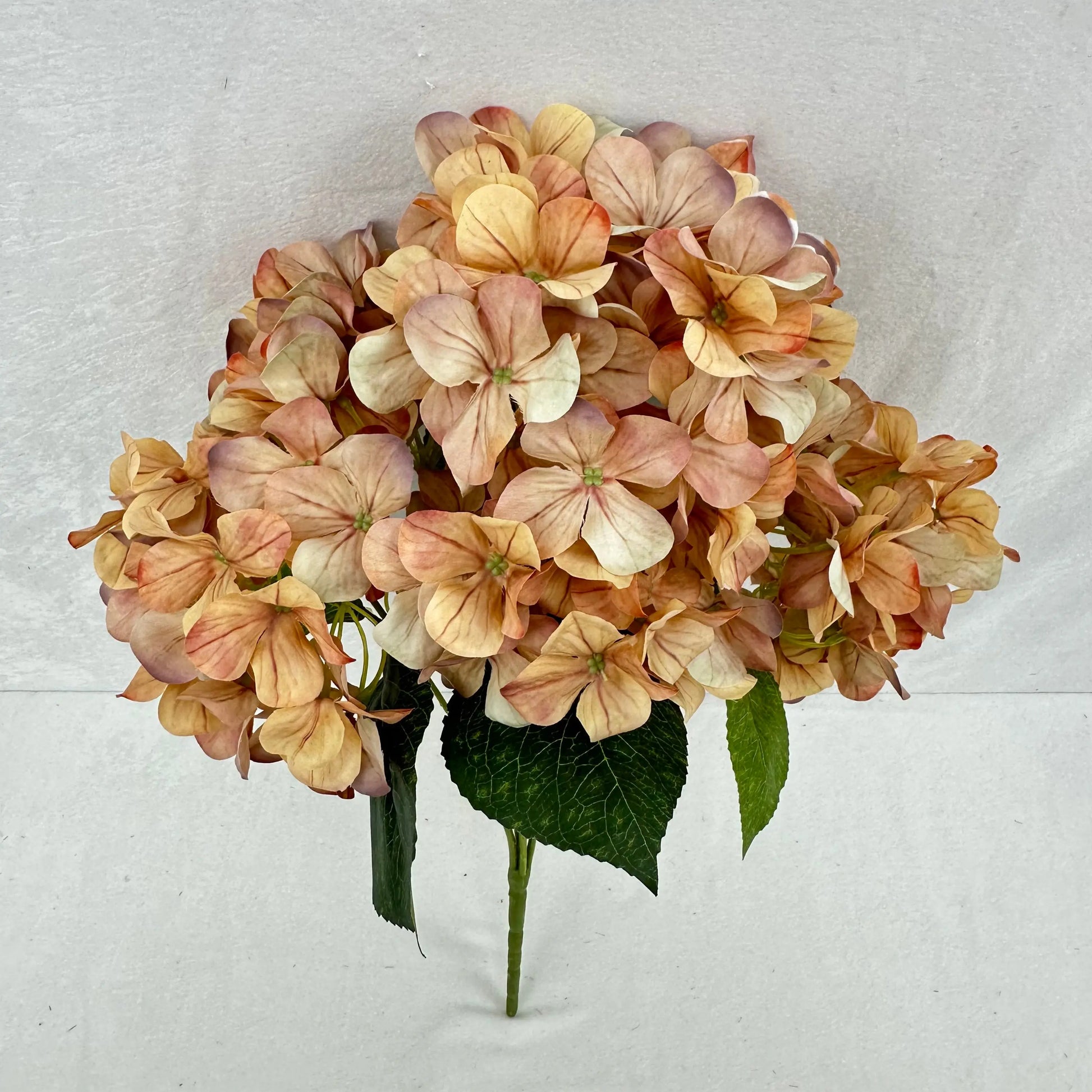 Brown Silk 3D Hydrangea Bush - 5 Heads RosesHQ.com