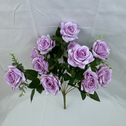 Lavender Silk Wedding Rose Bush - 11 Heads
