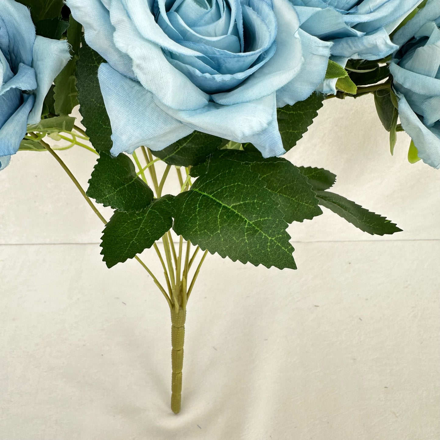Blue Silk Wedding Rose Bush - 11 Heads