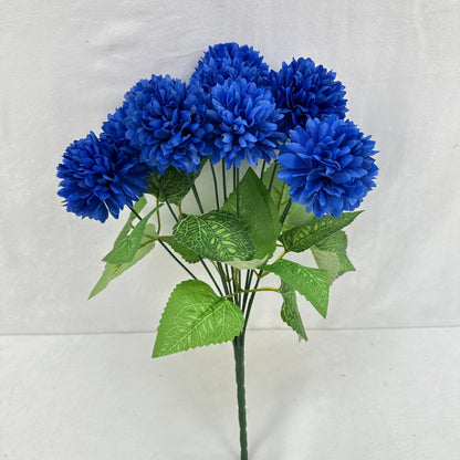 Blue Silk Autumn Chrysanthemum Bush - 12 Heads