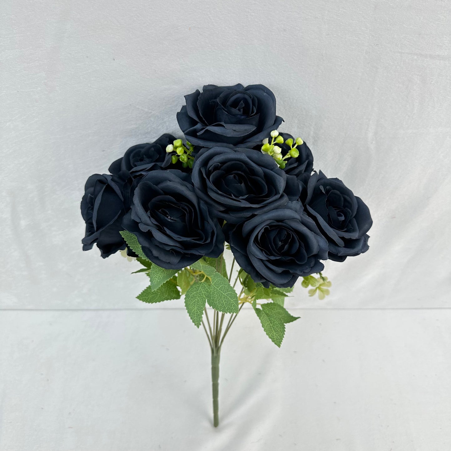 Blue Silk Acacia Rose Bush - 10 Heads