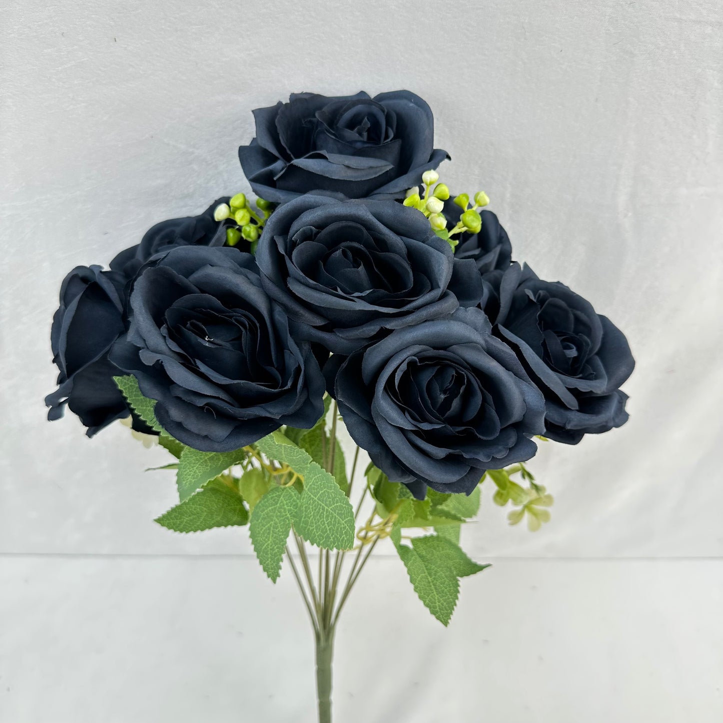 Blue Silk Acacia Rose Bush - 10 Heads