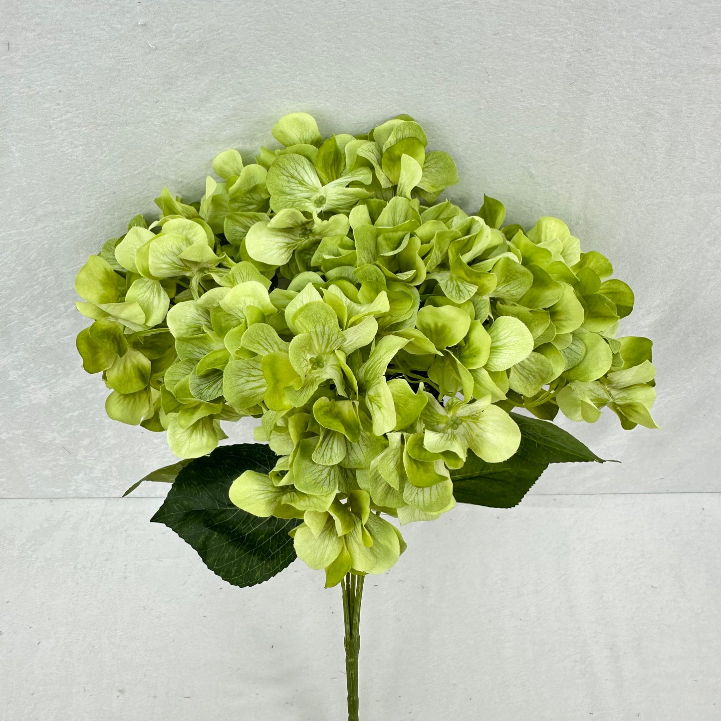 Green Silk 3D Hydrangea Bush - 5 Heads