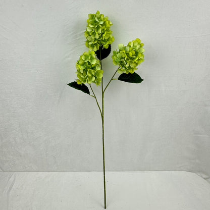 Green Silk Pagoda Hydrangea Spray - 3 Heads